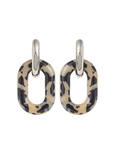 Rabanne Women's XL Link Tortoiseshell Drop Earrings