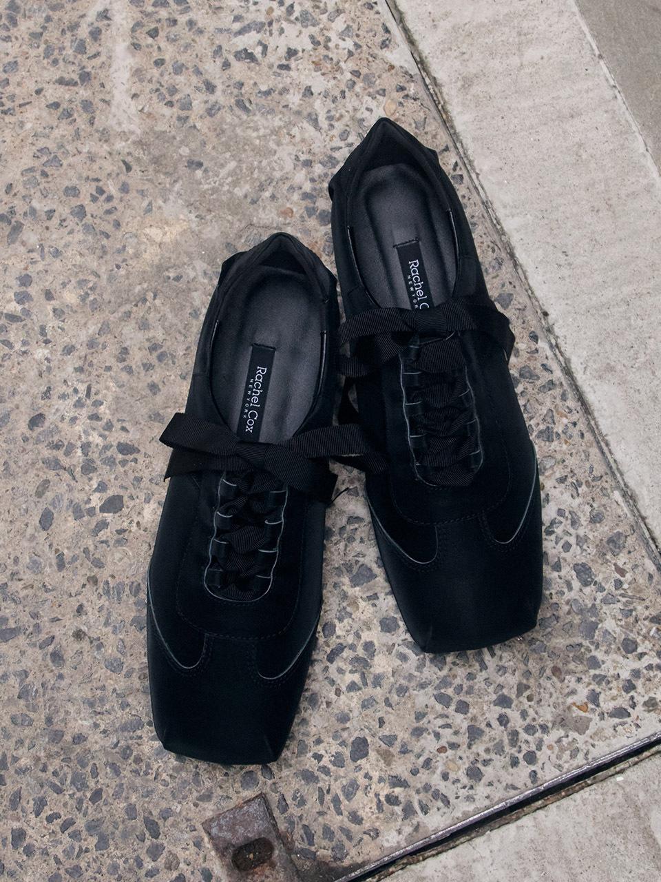 RACHEL COX Italian Leather Ribbon Detail Sneakers (RCB010N)