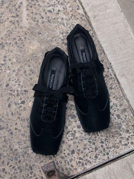 RACHEL COX Italian Leather Ribbon Detail Sneakers (RCB010N)