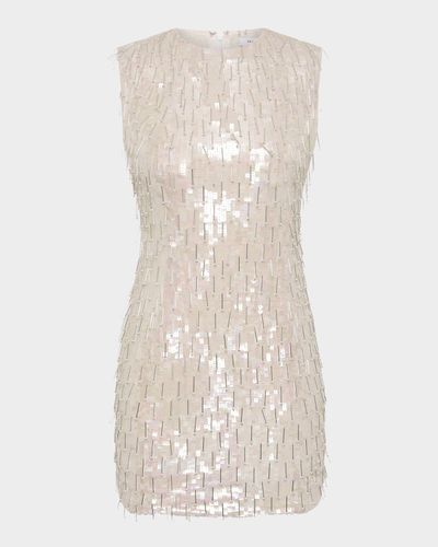 Rachel Gilbert Calypso Fringe Sequined Mini Dress