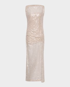Rachel Gilbert Marlow Sleeveless Sheer Sequined Gown