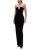 Rachel Gilbert Rachel Gilbert Claudine Embellished Notch Neck Gown - 1