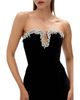 Rachel Gilbert Rachel Gilbert Claudine Embellished Notch Neck Gown - 3