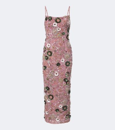 Rachel Gilbert Rachel Gilbert Francesca floral-appliqué corset dress