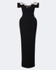 Rachel Gilbert Rachel Gilbert Oscar off-shoulder crêpe corset gown - 1