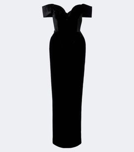 Rachel Gilbert Rachel Gilbert Ryn off-shoulder velvet corset gown