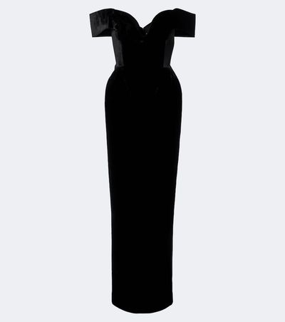 Rachel Gilbert Rachel Gilbert Ryn off-shoulder velvet corset gown