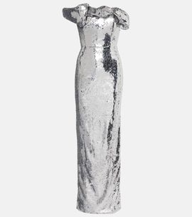Rachel Gilbert Rachel Gilbert Tamzin sequined one-shoulder gown
