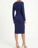 RACHEL Rachel Roy RACHEL Rachel Roy Bruni Long Sleeve Asymmetrical Midi Dress - 2