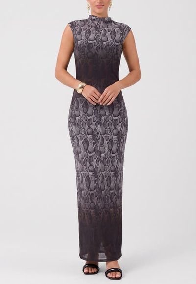 RACHEL Rachel Roy RACHEL Rachel Roy Coco Mock Neck Mesh Midi Dress
