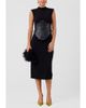 RACHEL Rachel Roy RACHEL Rachel Roy Donatella Faux Leather Corset Midi Dress - 1