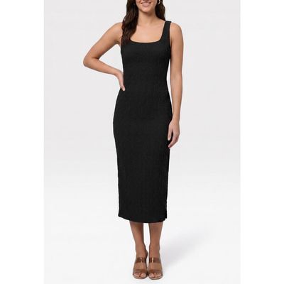 RACHEL Rachel Roy RACHEL Rachel Roy Emi Sleeveless Pucker Knit Midi Dress