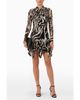 RACHEL Rachel Roy RACHEL Rachel Roy Giana Printed Mesh Sleeve Mini Dress - 1