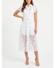 RACHEL Rachel Roy RACHEL Rachel Roy Jolene Collared Lace Midi Dress - 1