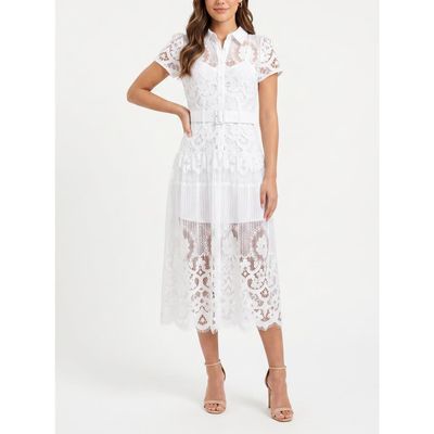 RACHEL Rachel Roy RACHEL Rachel Roy Jolene Collared Lace Midi Dress