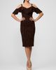 RACHEL Rachel Roy RACHEL Rachel Roy Marcella Printed Off the Shoulder Ruffle Midi Dress - 1