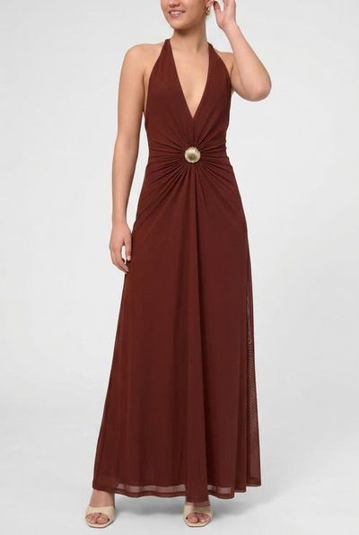 RACHEL Rachel Roy RACHEL Rachel Roy Sabella Mesh Halter Maxi Dress