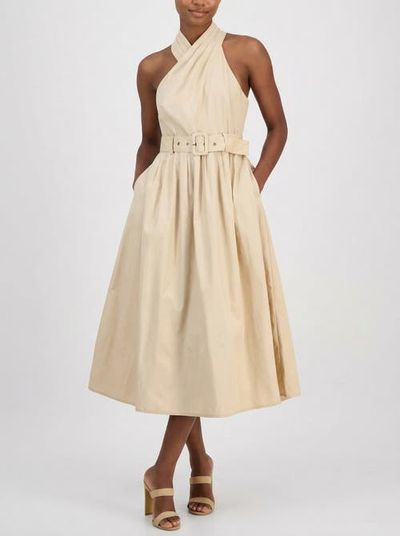 RACHEL Rachel Roy RACHEL Rachel Roy Tory Twist Neck Belted Midi Dress