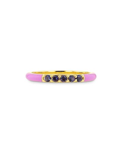 Rachel Reid Rachel Reid 14K Yellow Gold & Enamel Iolite Ring