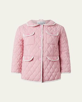 Rachel Riley Girl's Two-Tone Quilted Jacket