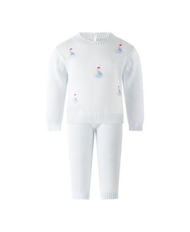 Rachel Riley Rachel Riley Boys' Pima Crochet Sailboat Knit Set