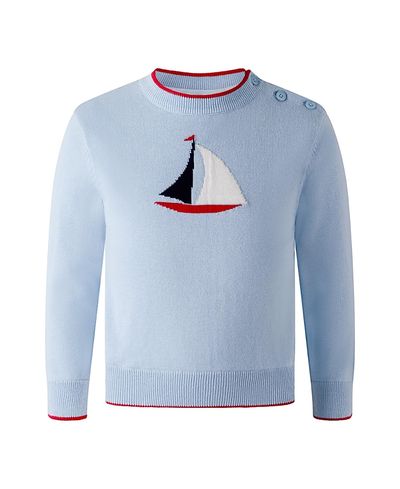 Rachel Riley Rachel Riley Boys' Sailboat Intarsia Sweater