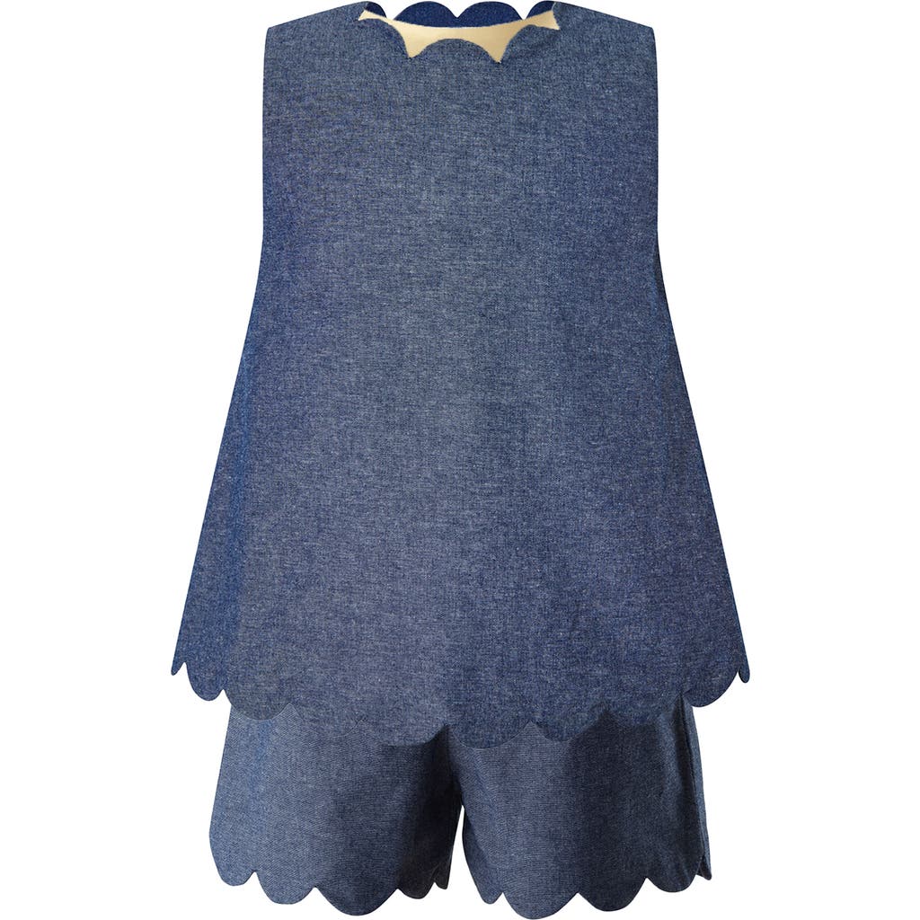 Rachel Riley Rachel Riley Chambray Scalloped Set