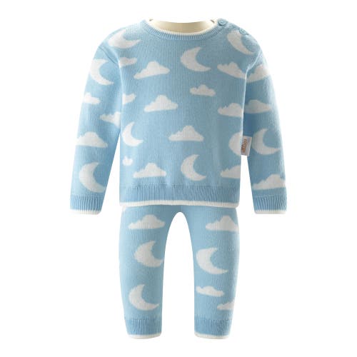 Rachel Riley Rachel Riley Cloud & Moon Knit Sweater & Leggings Set