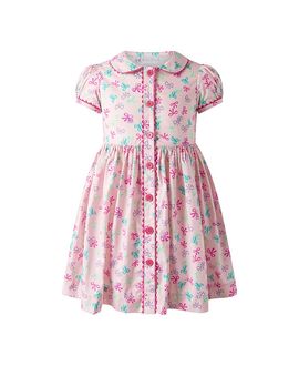 Rachel Riley Rachel Riley Girls' Bow Button-Front Dress