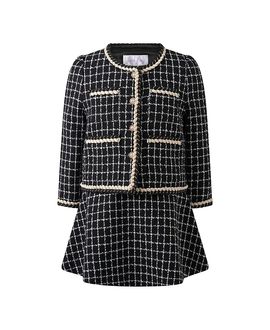 Rachel Riley Rachel Riley Girls' Check Tweed Jacket & Skirt Set