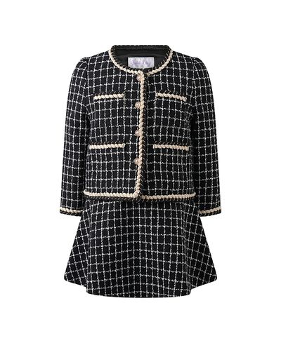 Rachel Riley Rachel Riley Girls' Check Tweed Jacket & Skirt Set