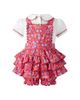 Rachel Riley Rachel Riley Girls' Cherry Dungaree and Blouse Set - 1