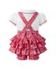 Rachel Riley Rachel Riley Girls' Cherry Dungaree and Blouse Set - 2