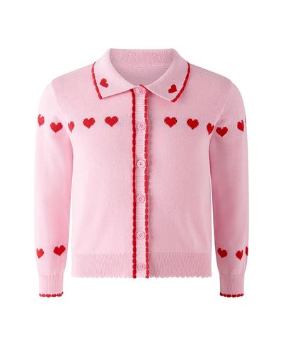 Rachel Riley Rachel Riley Girls' Heart Intarsia Cardigan