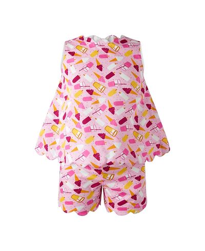 Rachel Riley Rachel Riley Girls' Ice Cream Scalloped Short Set