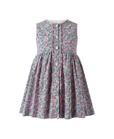 Rachel Riley Rachel Riley Girls' Scalloped Floral Button-Front Dress