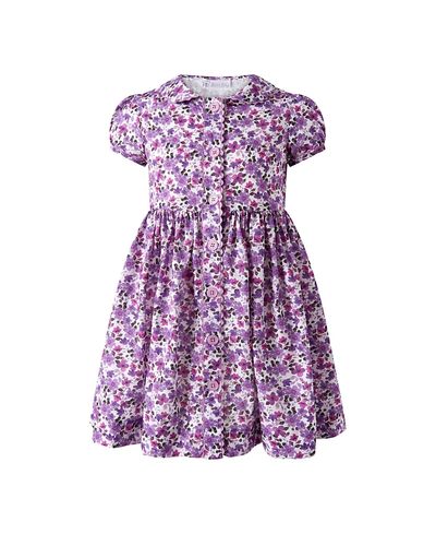 Rachel Riley Rachel Riley Girls' Violet Button-Front Dress