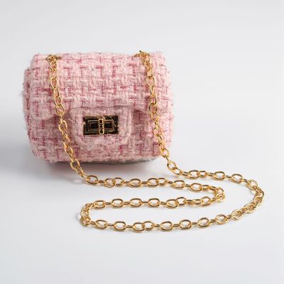 Rachel Riley Rachel Riley Pink Tweed Cross Body Bag 