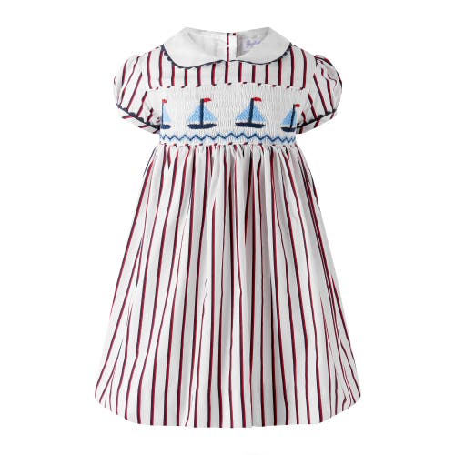 Rachel Riley Clothes Designer Rachel Riley - Sailboat Smocked Stripe Dress and Bloomers
