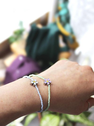 RACOHA Crystal Elastic Flower Bracelet