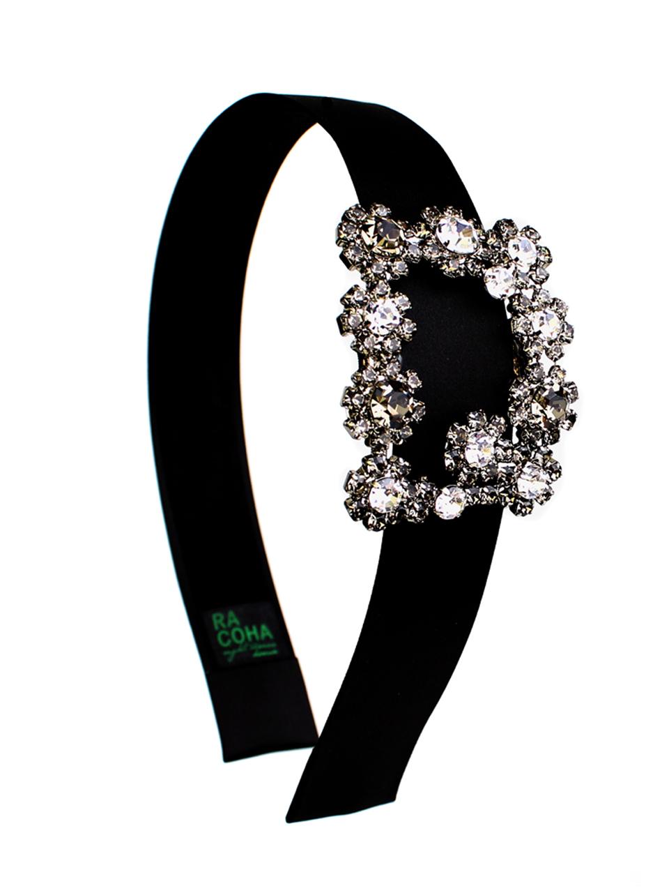 RACOHA Crystal Embellished Satin Hair Band