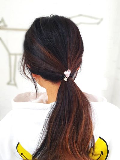 RACOHA Crystal Heart Crown Hair Tie