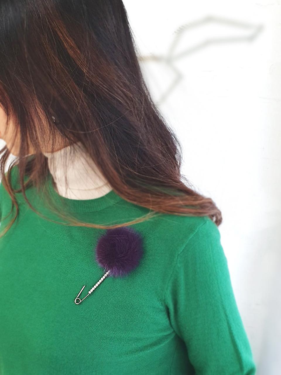 RACOHA Double Fur Brooch