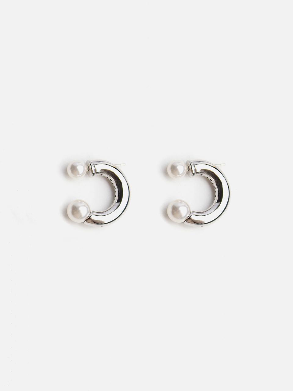 RACOHA Two-way Pearl Ring Earring [Silver]