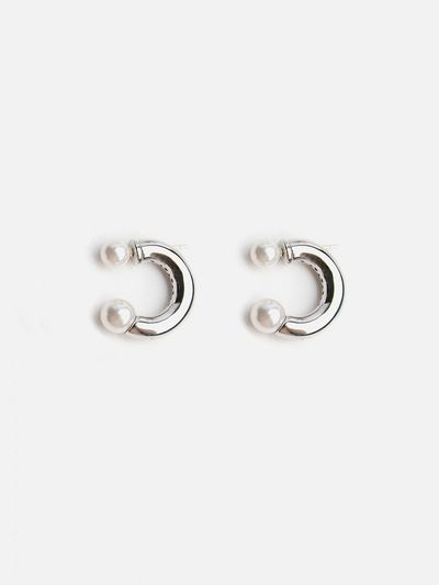 RACOHA Two-way Pearl Ring Earring [Silver]