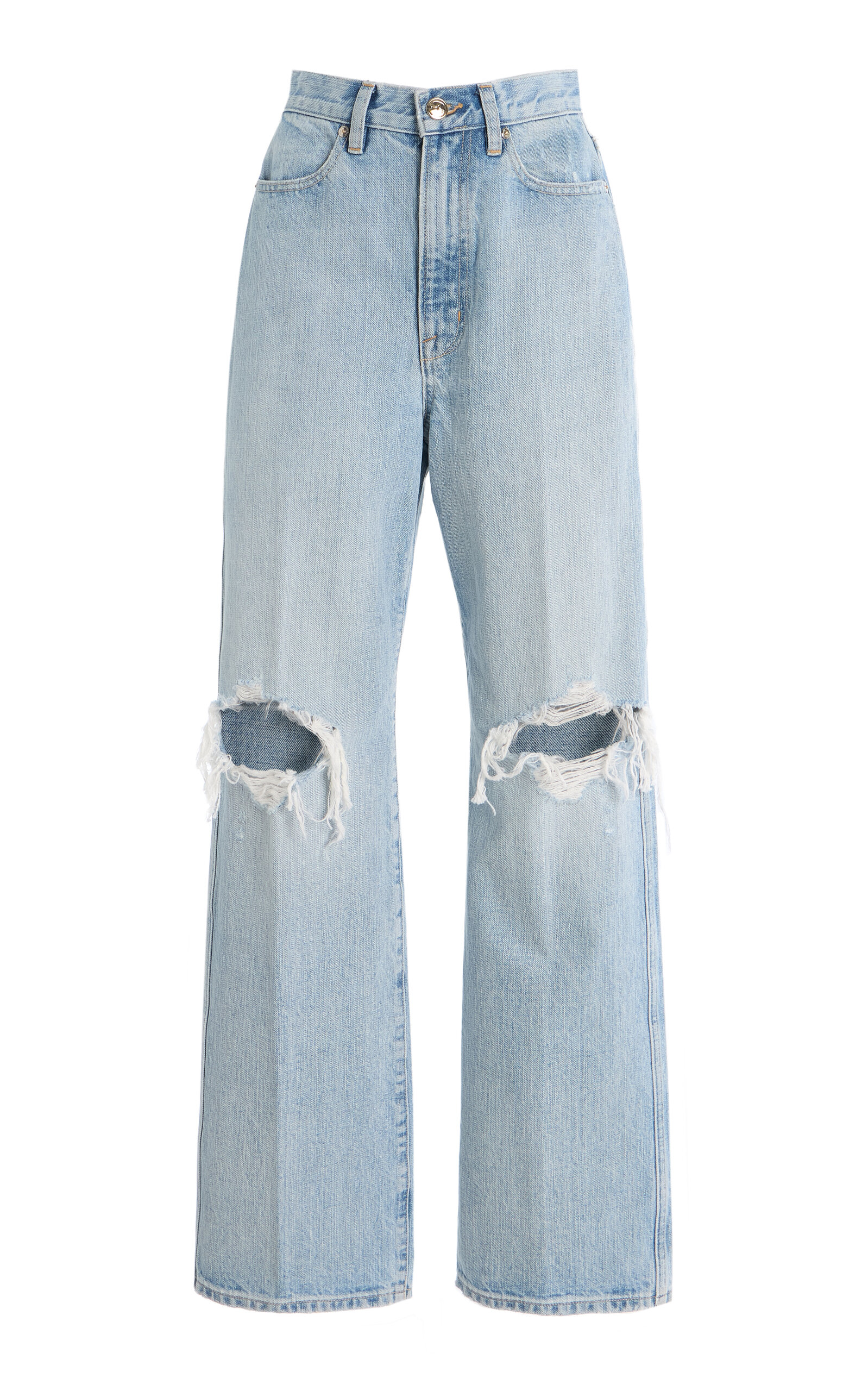 RÙADH RÙADH Exclusive The Quinn Rigid HighRise StraightLeg Jeans Blue 30