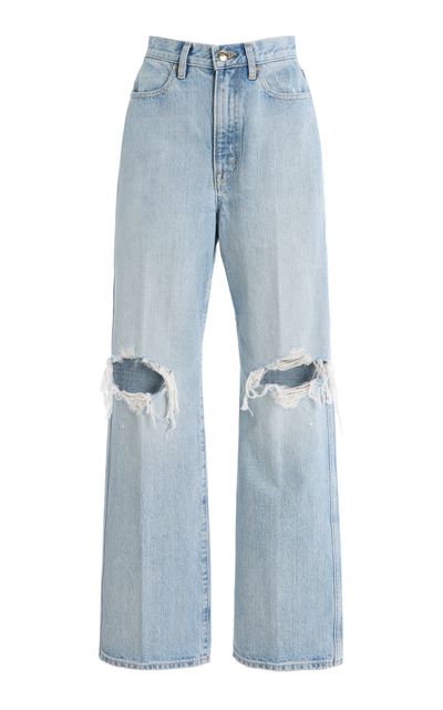 RÙADH RÙADH Exclusive The Quinn Rigid HighRise StraightLeg Jeans Blue 30