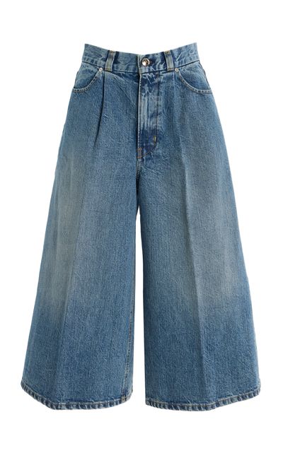 RÙADH RÙADH Exclusive The Raasey Rigid HighRise Gaucho Jeans Blue 27