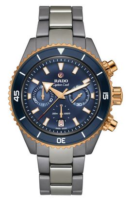 RADO RADO Captain Cook Chronograph Automatic Bracelet Watch, 43mm
