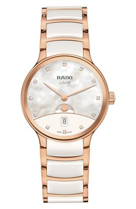 RADO RADO Centrix Diamond Mother-of-Pearl Bracelet Watch, 30.5mm